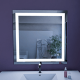 36 in. X 36 in. LED Lighted Bathroom Vanity Mirror, Anti Fog, CRI 90+, Adjustable Color Temperature & Remembrance, Makeup Mirror, Touch Button, Inner Window Style