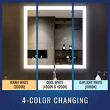 36 in. x 36 in. LED Lighted Bathroom Vanity Mirror, Anti-Fog, Touch Button, Adjustable Color Temperature & Remembrance, Wall Mounted Makeup Mirror, CRI 90+, Window Style