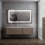 36 in. x 48 in. LED Lighted Bathroom Vanity Mirror, CRI 90+, On/Off Touch Switch & CCT Changeable With Remembrance, With Defogger, Both Vertical and Horizontal Wall Mounted Way, Inner Window Style