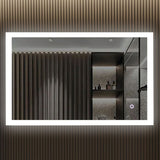 36 in. x 48 in. LED Lighted Bathroom Vanity Mirror, Touch Switch, Anti-Fog, Adjustable Color Temperature With Remembrance, CRI 90+, Wall Mounted, Lighted Makeup Mirrors, Window Style