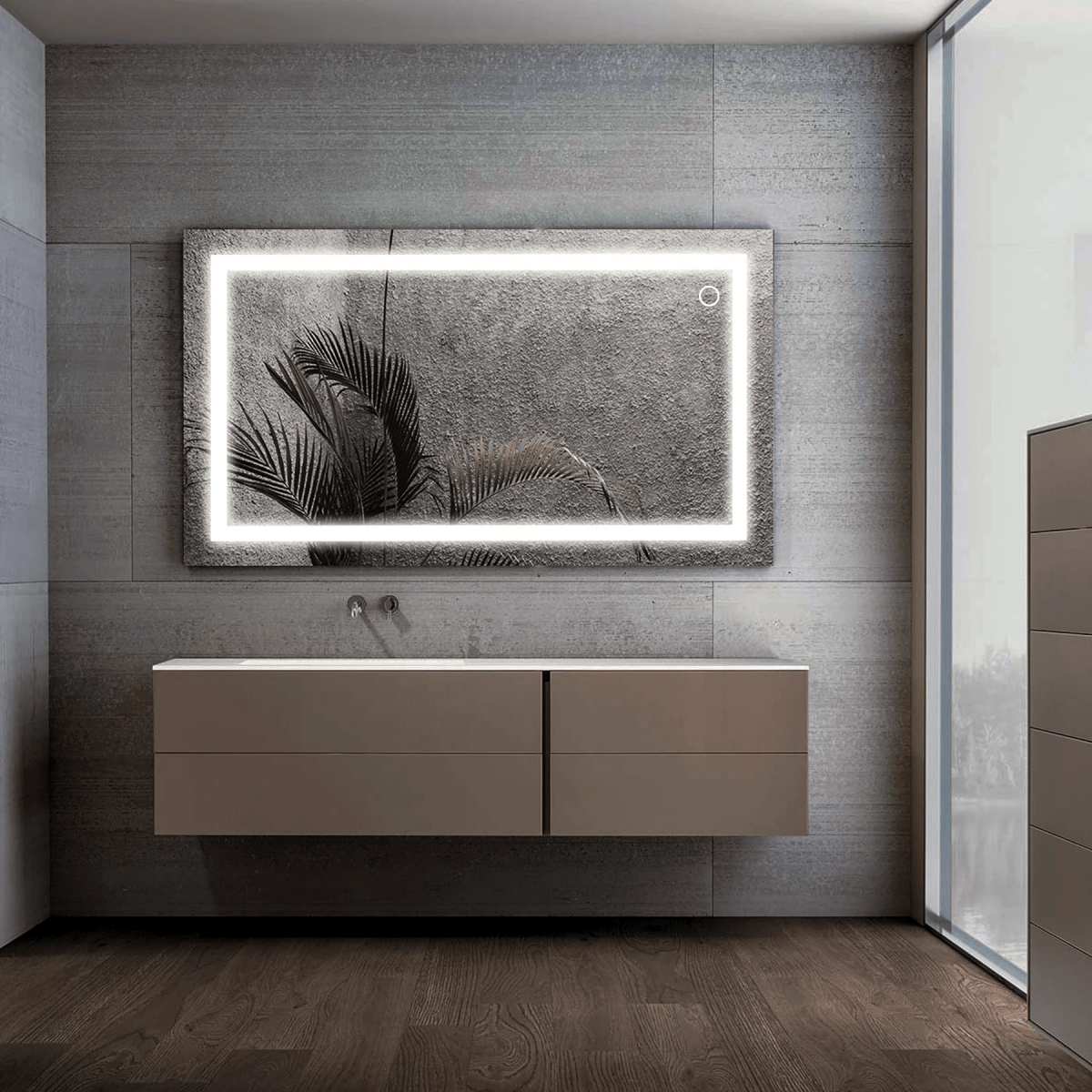 36 in. x 48 in. Vanity Mirror with Lights, Anti-Fog, CRI 90+, Makeup Mirror with Lights, Touch Switch Control, CCT Adjustable With Remembrance, LED Mirror for Bathroom, Inner Window Style