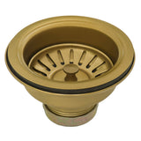 36-inch Apron-Front Farmhouse Kitchen Sink - Brass Tone Matte Gold Stainless Steel Single Bowl
