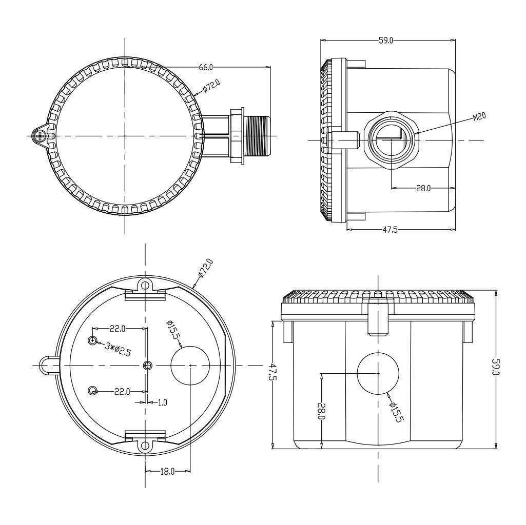 360° 3 Step Dimming Motion & Daylight Sensor for Linear High bay - 49ft max height - Frosted