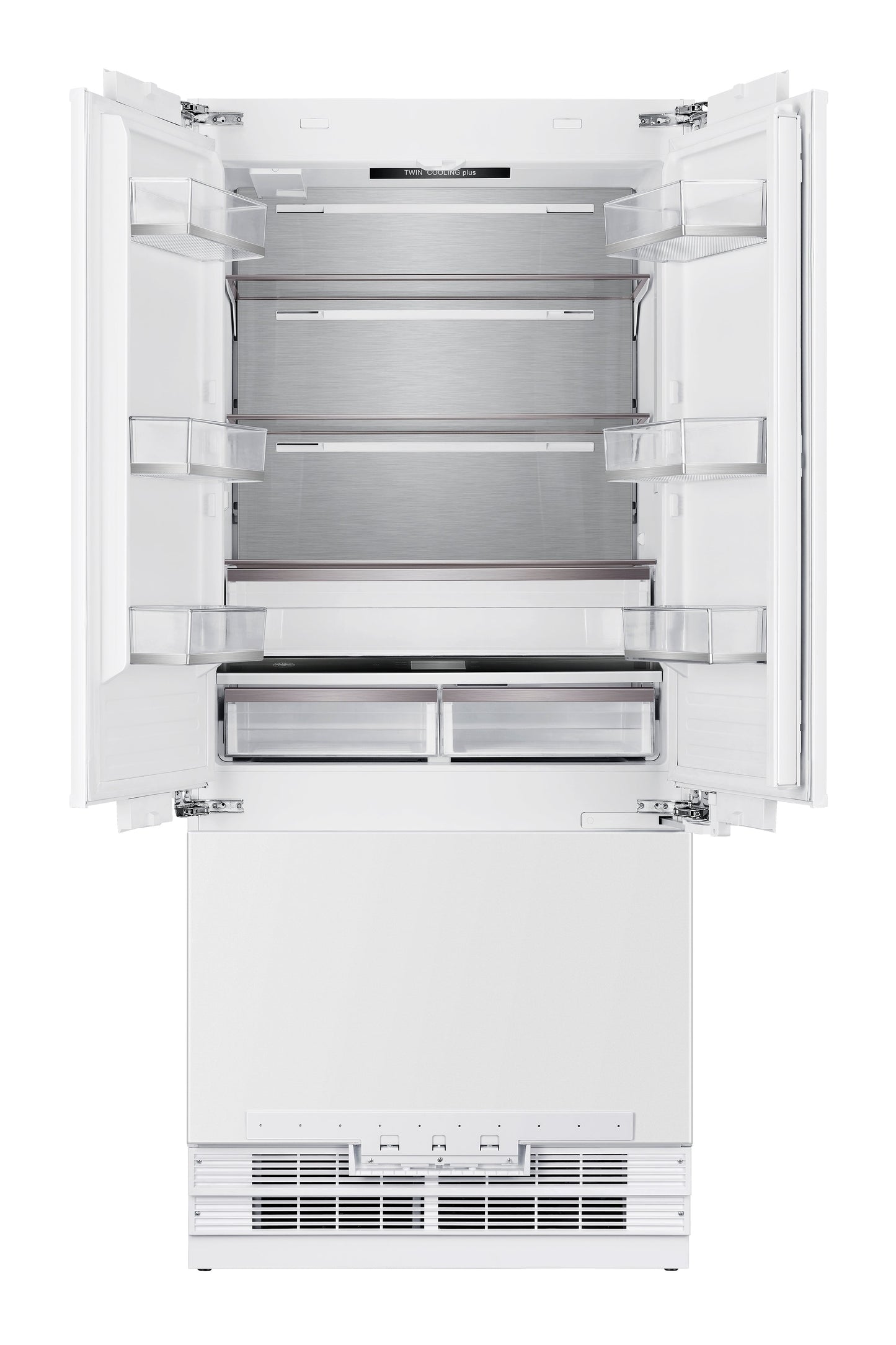 36 in. Width 19 6 cu. ft. French Door Built In Refrigerator in Custom Panel Ready Counter Depth