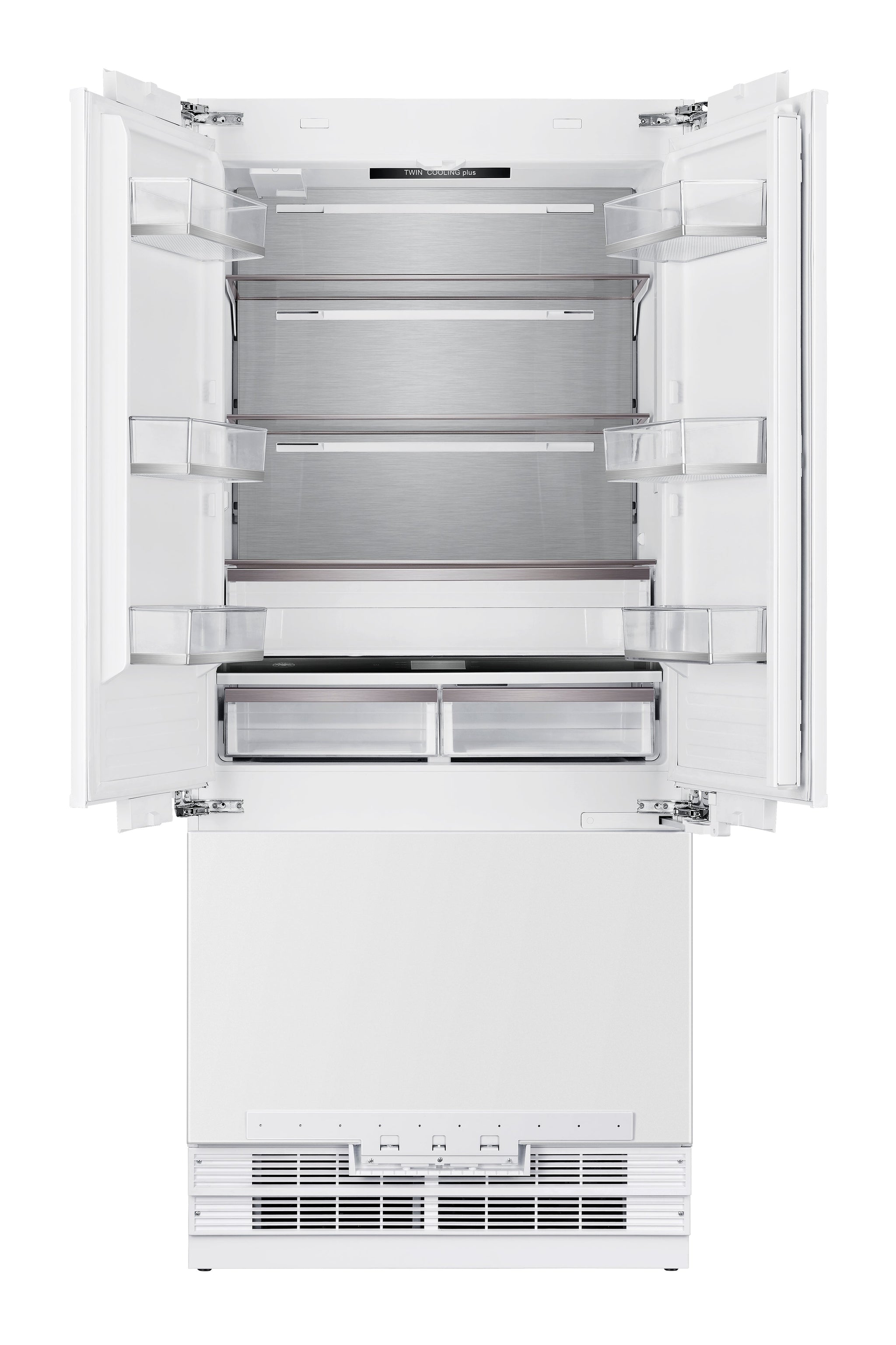 36 in. Width 19 6 cu. ft. French Door Built In Refrigerator in Custom Panel Ready Counter Depth