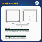 Frontlit/Backlit LED Lighted Bathroom Vanity Mirror with Frame, Anti-Fog, Touch Button, CRI 90+, Adjustable CCT & Memory, Magnum Style