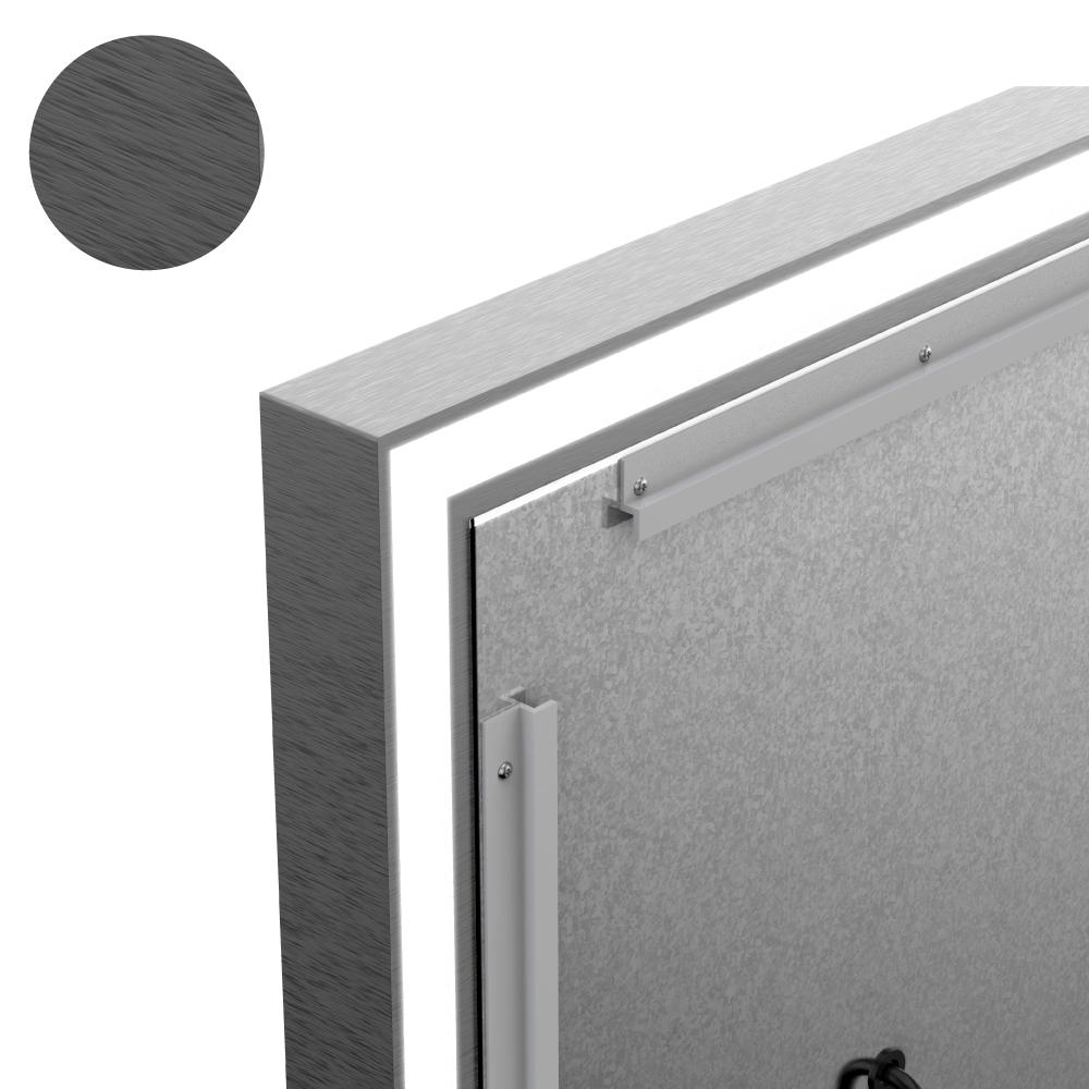 Frontlit/Backlit LED Lighted Bathroom Vanity Mirror with Frame, Anti-Fog, Touch Button, CRI 90+, Adjustable CCT & Memory, Magnum Style