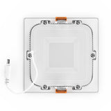 4" 9W LED Slim Panel Recessed Ceiling Light CCT Changeable 2700K 3000K 3500K 4000K 5000K, with Junction Box, Square