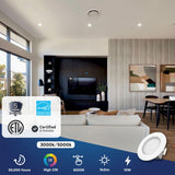 4 Inch LED Recessed Lighting with Adjustable Eyeball, 10W, Dimmable, Mounting Clip, Recessed Downlights For Living Room, Office, Closets, Kitchens, Hallways