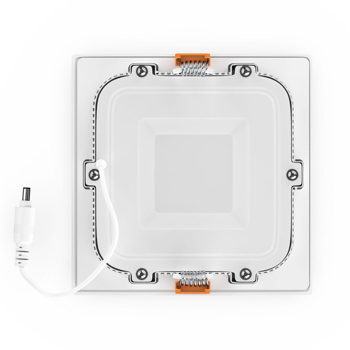 4 Inch Ultra Thin Square LED Recessed Light with Junction Box, 9W, 650LM, Damp Location, Dimmable, Ceiling Mount Light Trim For Office, Kitchen, Bedroom, Bathroom
