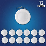 4" LED Disk Downlight, 10W, 5CCT Changeable: 2700K/3000K/3500K/4000K/5000K, 120V AC, Damp Rated