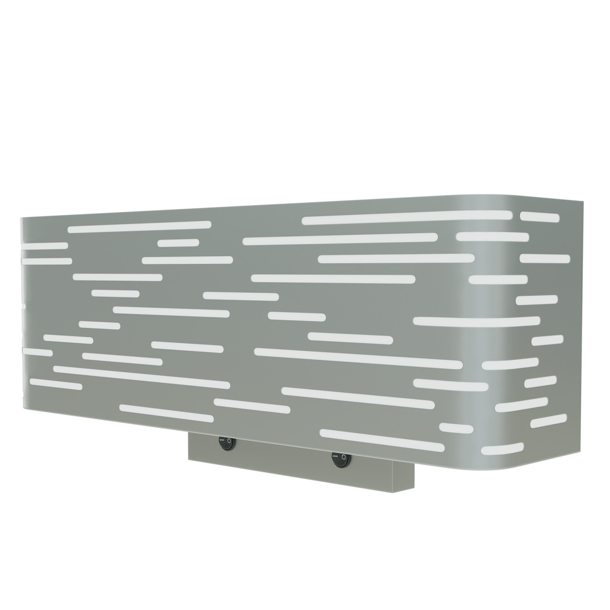 4-Light, 18"W Bedside Headboard Light, Rectangular Shape, Material: Metal + Acrylic, Twinkle Glossy Finish, 110V, ETL, w/ on/off Rocker Switch, Wall Mounted Light