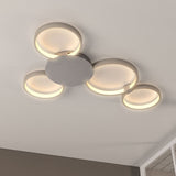 4 Rings, LED Circle Flushmount Lights, 41W, 3000K, 2986LM, Hallway Light Fixtures,