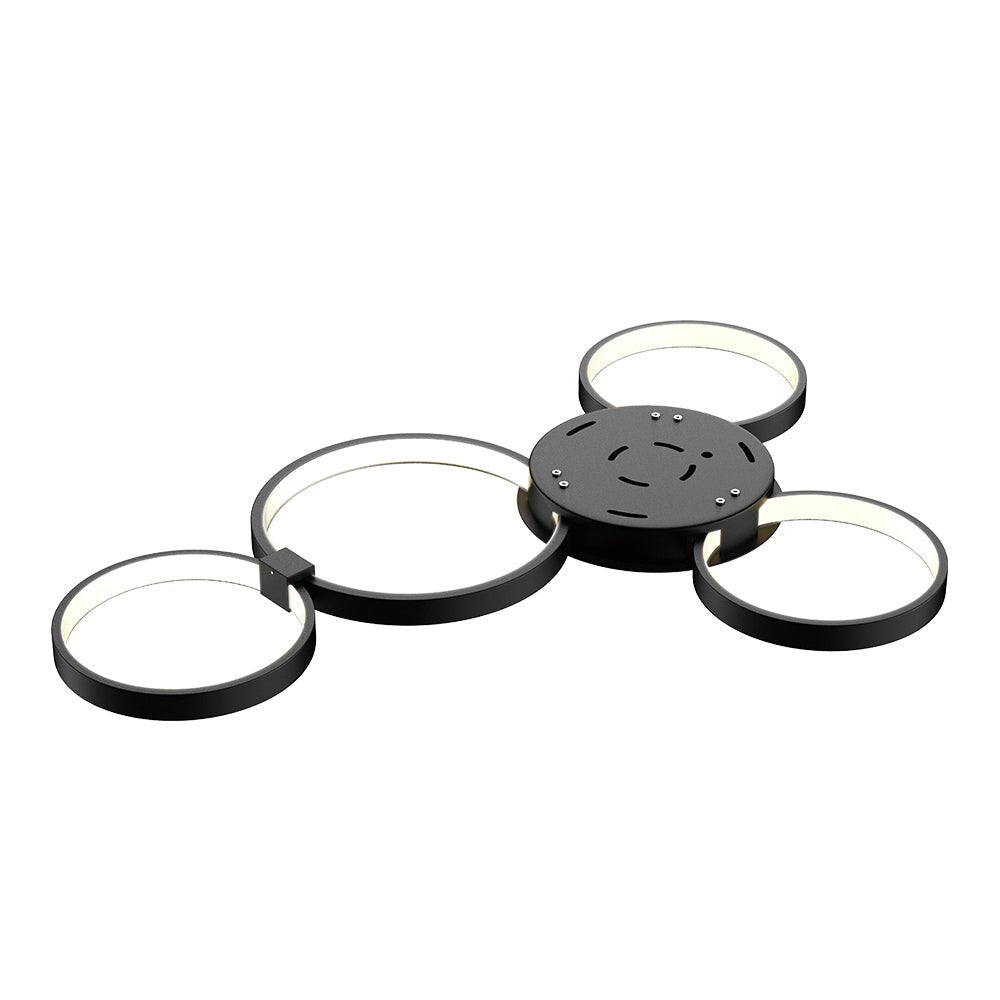 4 Rings, LED Circle Flushmount Lights, 41W, 3000K, 2986LM, Hallway Light Fixtures,