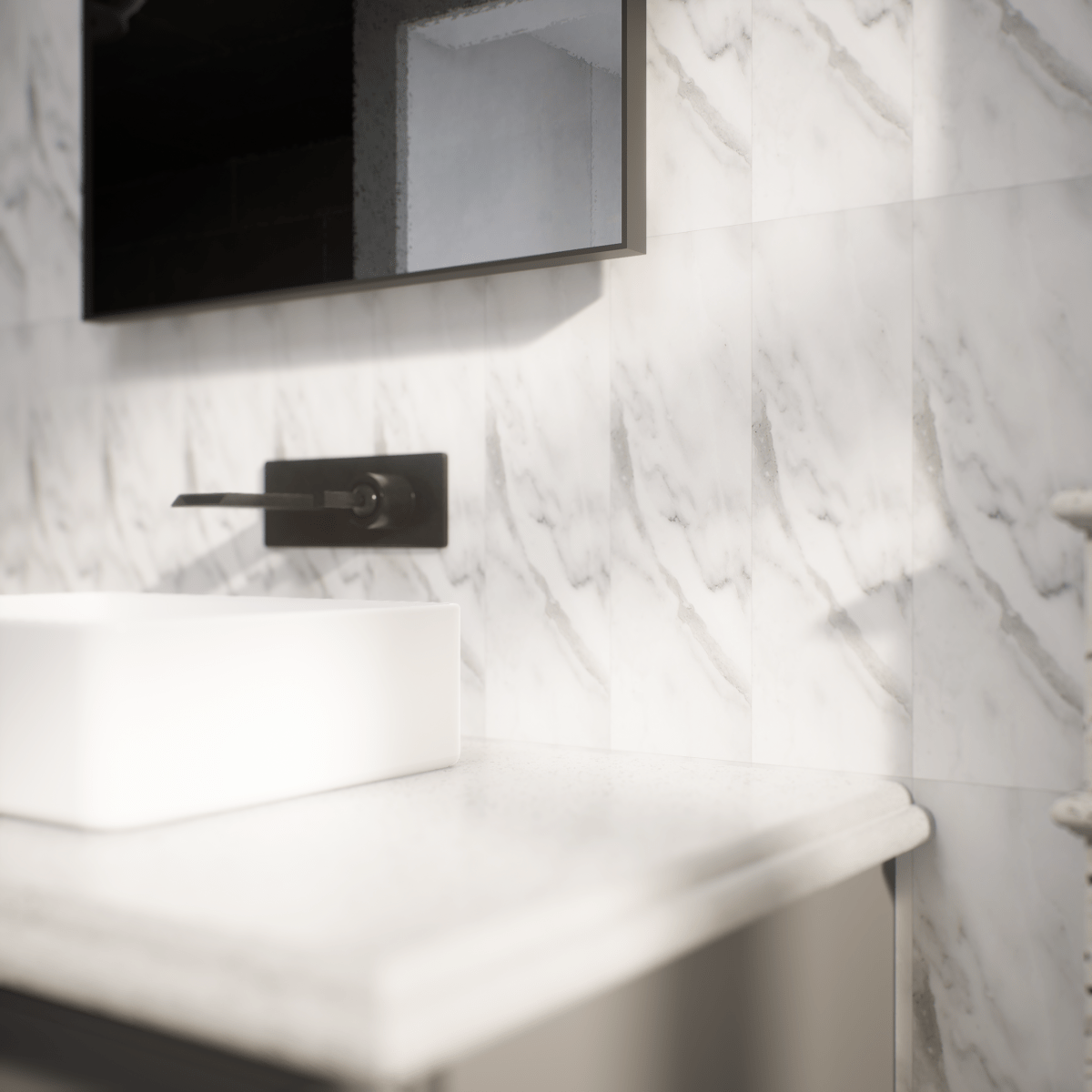 4 X 12 In La Marca Arabescato Honed Rectified Glazed Porcelain
