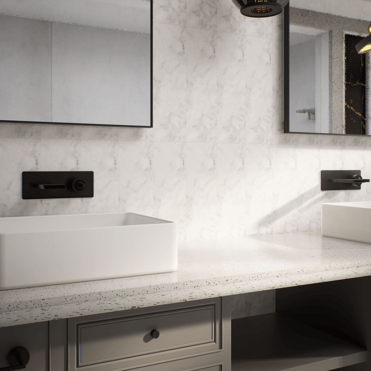 4 X 12 In La Marca Carrara Polished Rectified Glazed Porcelain