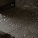 4 X 12 In La Marca Nero Venato Honed Rectified Glazed Porcelain