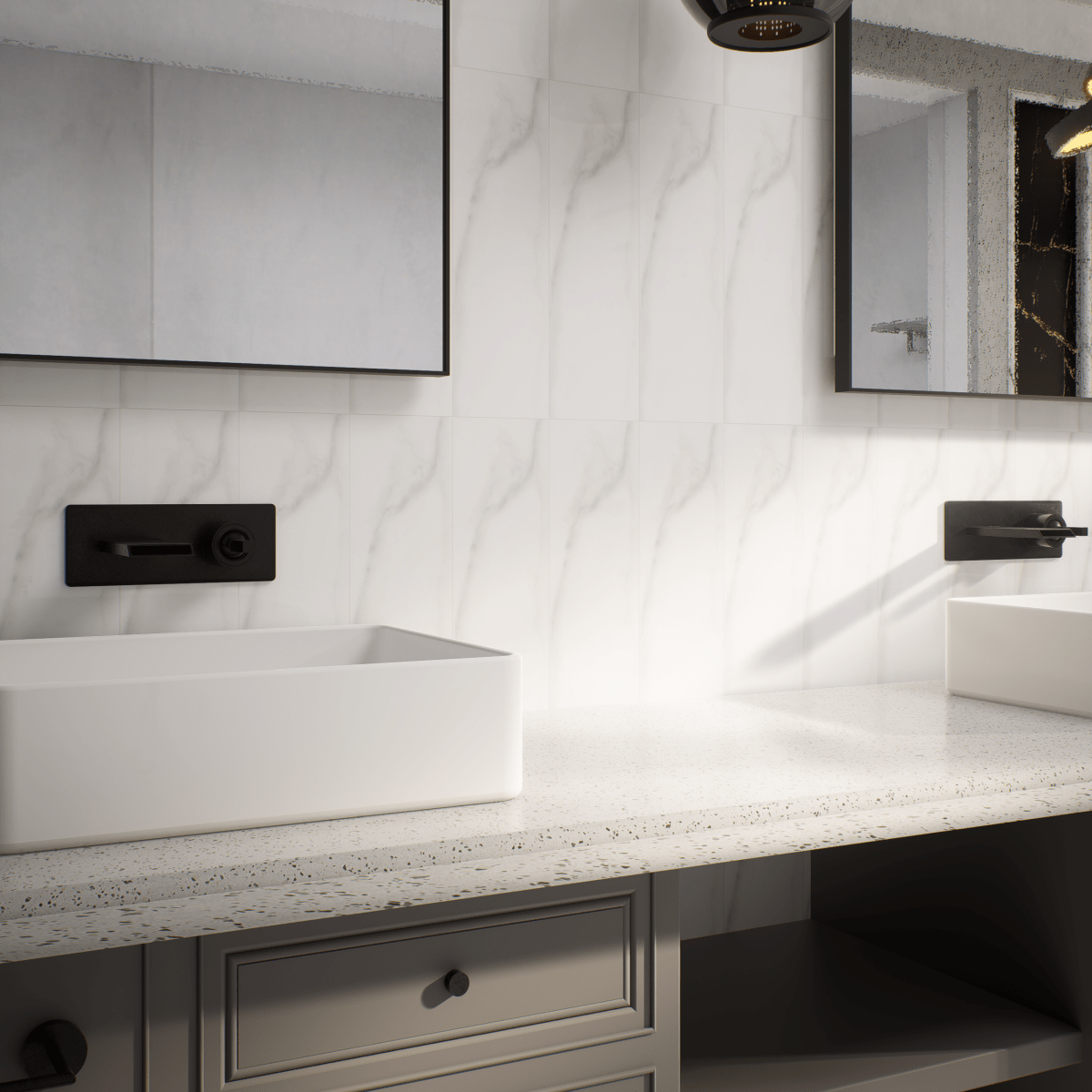 4 X 12 In La Marca Statuario Polished Rectified Glazed Porcelain