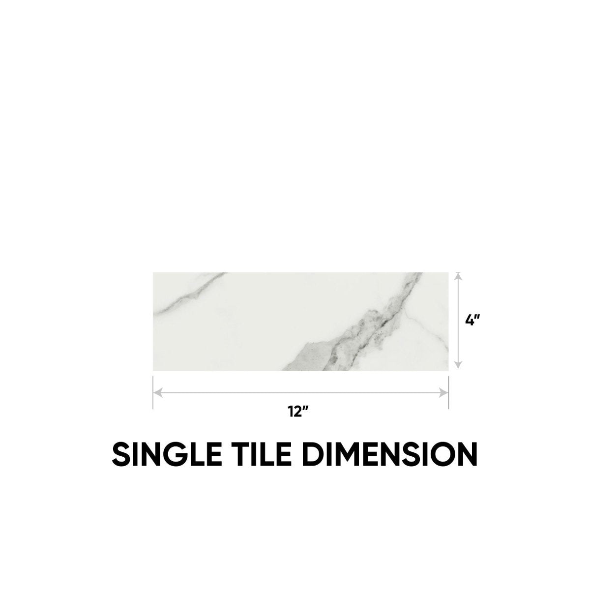 4 x 12 in. Mayfair Statuario Venato Polished Rectified Glazed Porcelain Tile