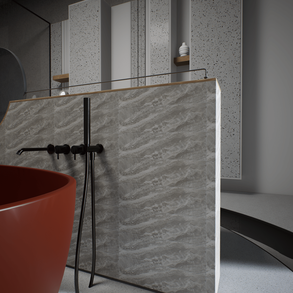 4 X 12 In Mayfair Stella Argento Polished Rectified Glazed Porcelain