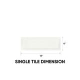 4 x 12 in. Soho Canvas White Beveled Glossy Pressed Glazed Ceramic Wall Tile