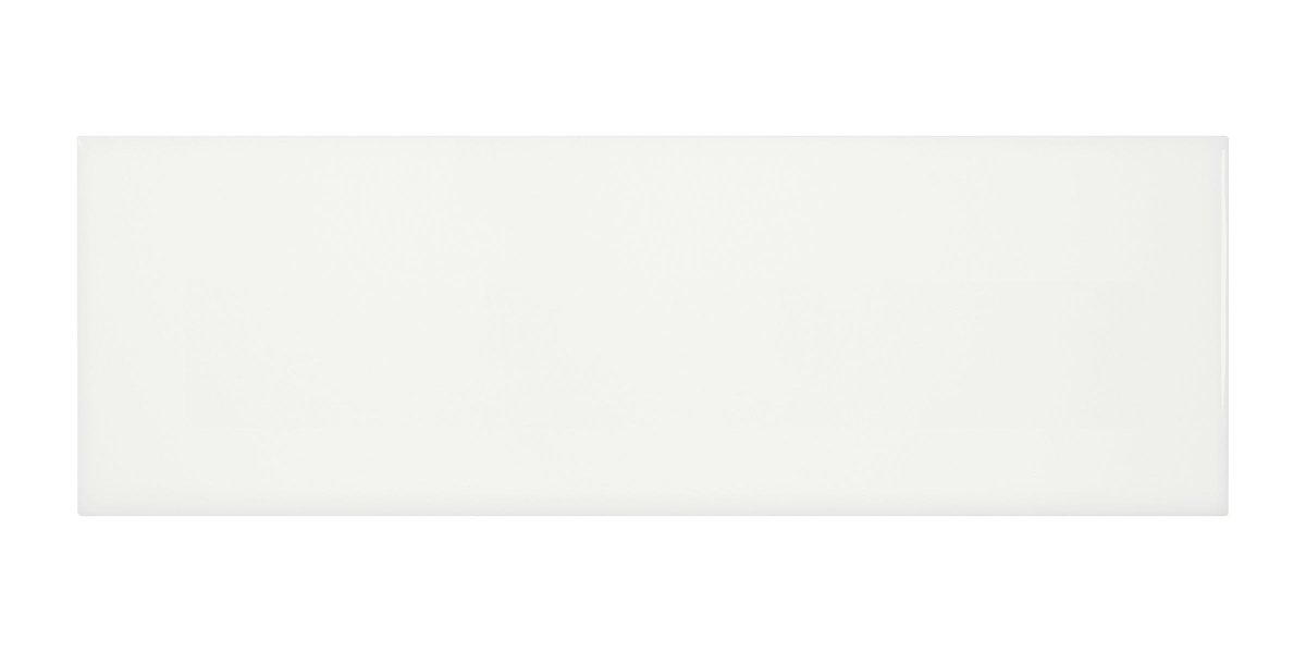 4 x 12 in. Soho Canvas White Glossy Pressed Glazed Ceramic Wall Tile