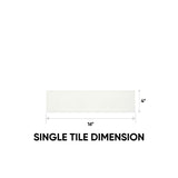 4 x 16 in. Soho Canvas White Glossy Pressed Glazed Ceramic Wall Tile