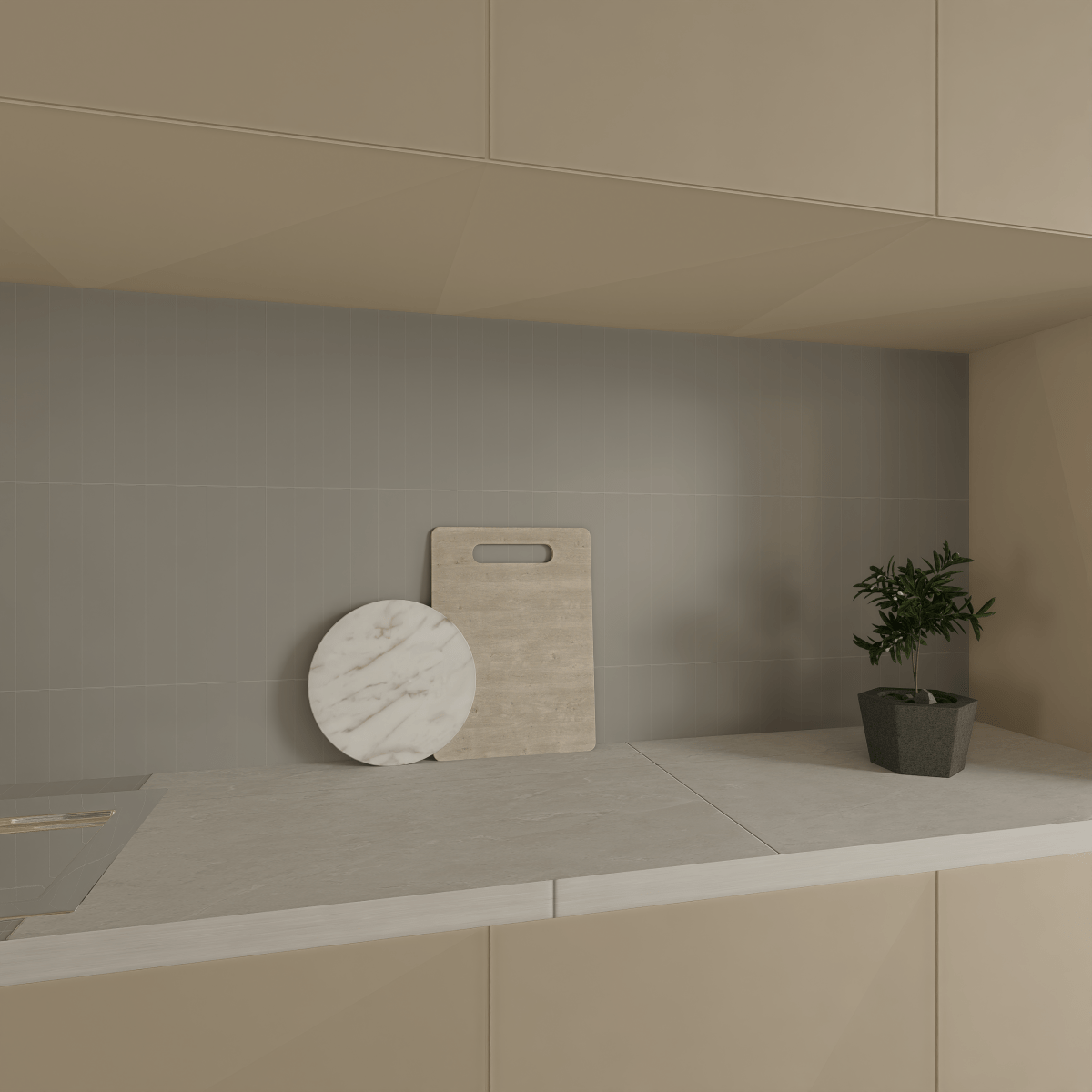 4 X 16 In Soho Loft Grey Dark Colors Matte Pressed Glazed Ceramic