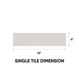 4 x 16 in. Soho Pressed Glazed Halo Grey Glossy Ceramic Wall Tile