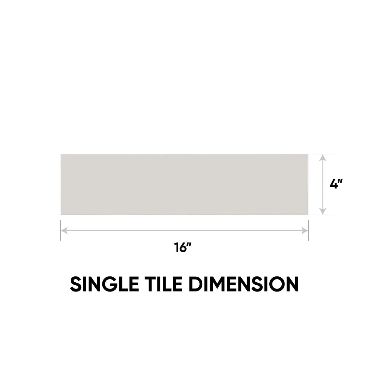 4 x 16 in. Soho Pressed Glazed Halo Grey Glossy Ceramic Wall Tile