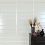 4 x 16 in. Soho Pressed Glazed Halo Grey Glossy Ceramic Wall Tile