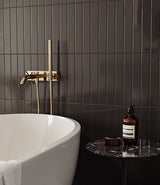4 x 16 in. Soho Retro Black Glossy Pressed Glazed Ceramic Wall Tile