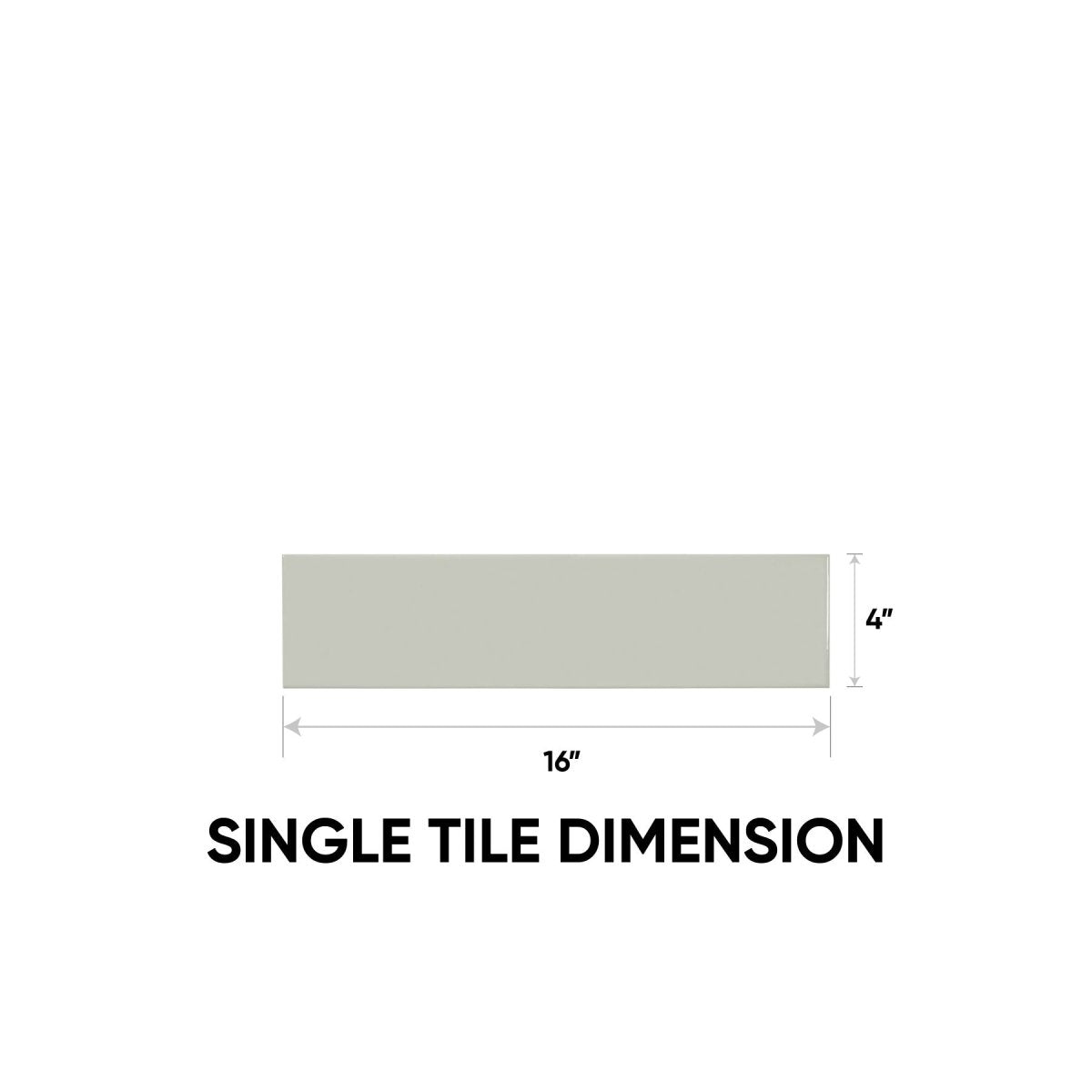 4 x 16 in. Soho Soft Sage Glossy Pressed Glazed Ceramic Wall Tile