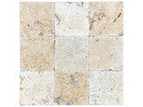4 X 4 In Picasso Tumbled Travertine