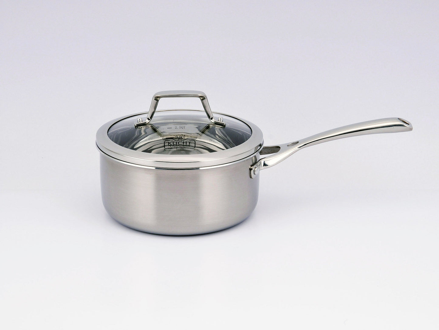 KUCHT Culinary Professional 3 Ply Stainless Steel 10 Piece Cookware Set