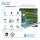 40 Watt 2FT LED Explosion Proof Low Bay Linear Light, FLF Series, 0-10V Dimming, 5000K, 5600LM, AC100-277V, IP66, Hazardous Location Lighting Fixtures