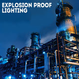 400 Watt LED Explosion Proof Round High Bay Light, B Series, Dimmable, 5000K, 56000LM, AC100-277V, IP66, Ideal for Oil & Gas Refineries, Drilling Rigs, Petrochemical Facilities