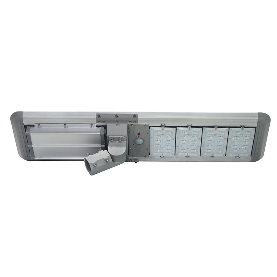 40W Outdoor LED Solar Street Light, 6500K, IP66, 18VDC, Adjustable Mount, Silver