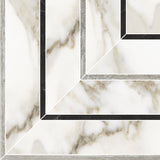 La Marca Picco Honed Glazed Porcelain Mosaic with Calacatta Polished Paonazzo