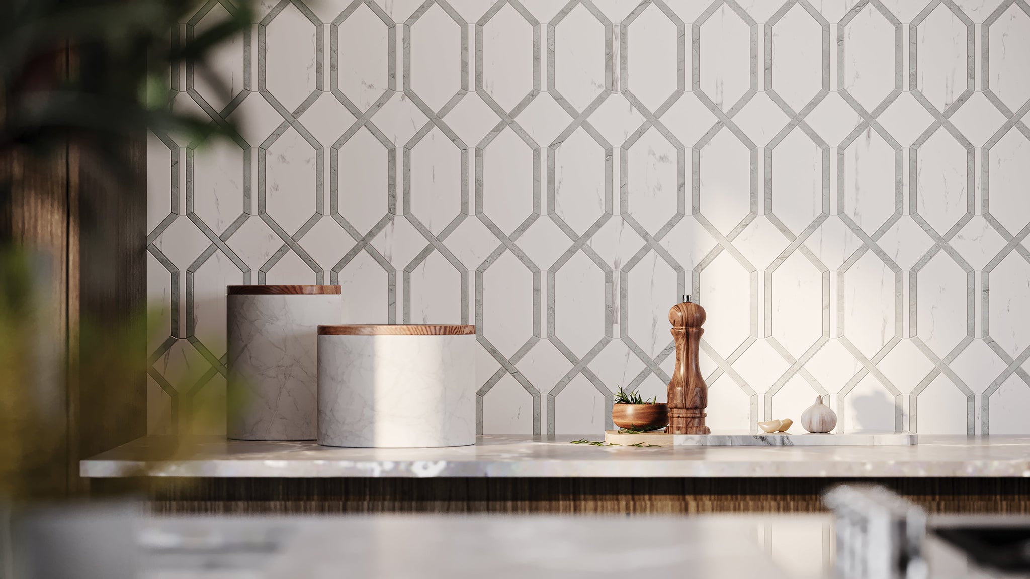 Modella La Marca Polished Glazed Porcelain Mosaic