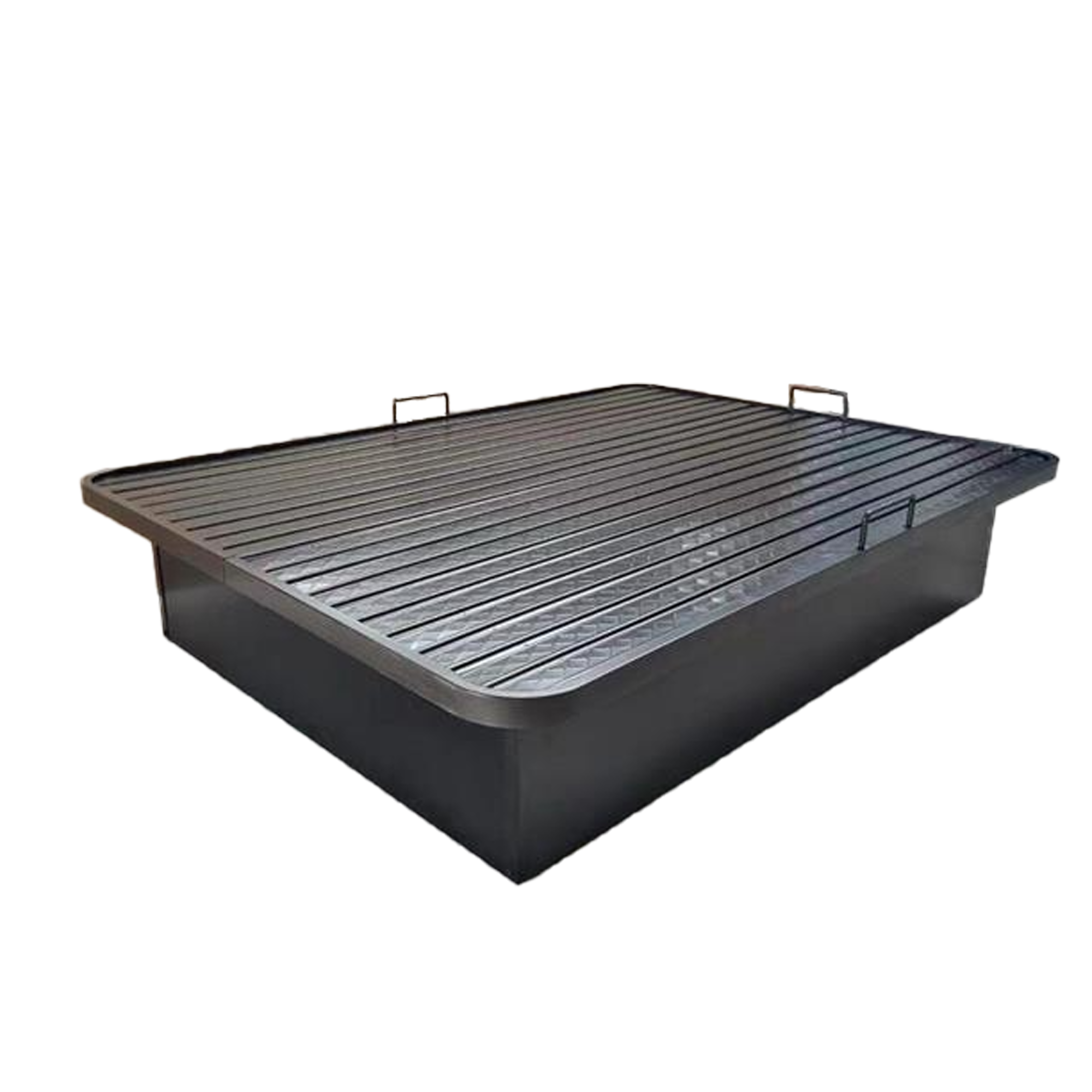 King Metal Bed Frame - 80 X 76 X 17 Inch Black Color Steel with Powder Coated Frame - 66 KG