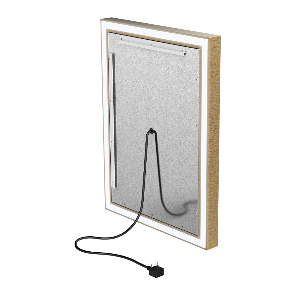 Frontlit/Backlit LED Lighted Bathroom Vanity Mirror with Frame, Anti-Fog, Touch Button, CRI 90+, Adjustable CCT & Memory, Magnum Style