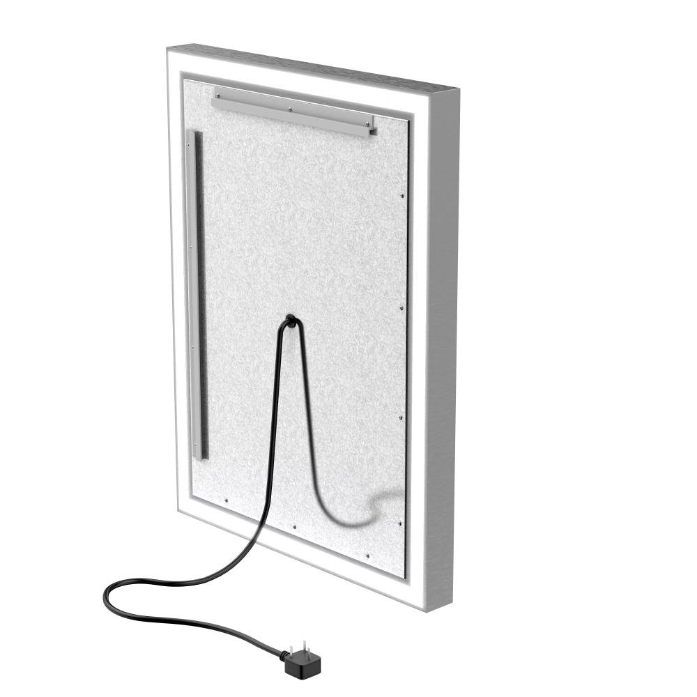 Frontlit/Backlit LED Lighted Bathroom Vanity Mirror with Frame, Anti-Fog, Touch Button, CRI 90+, Adjustable CCT & Memory, Magnum Style