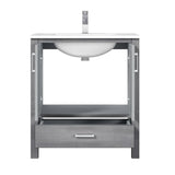 Jacques 84 in. Bathroom Freestanding Bathroom Vanity With Undermount Ceramic Sink, White Carrara Marble