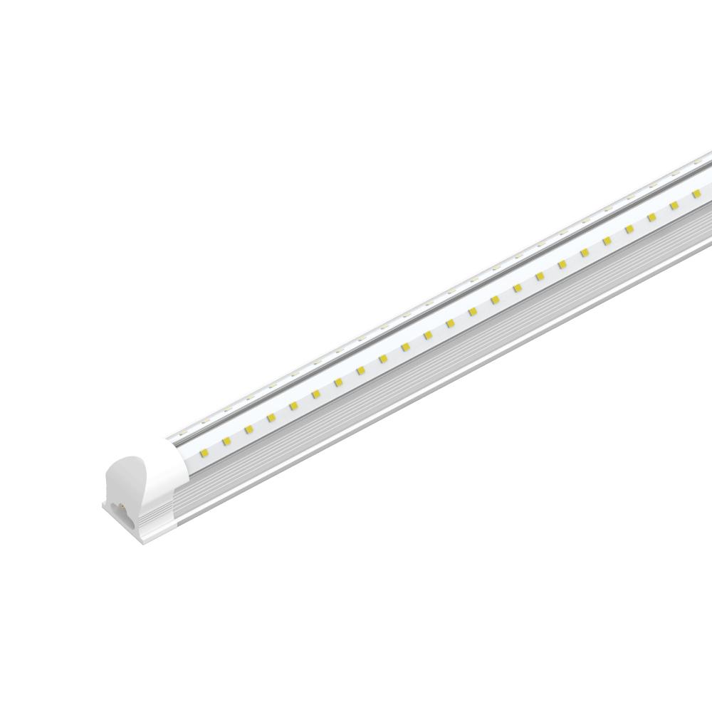 4ft LED Shop Light Fixture, 30W V Shape 6500K 3900LM Clear Cover, AC100-277V, ETL Listed, Plug and Play, Damp Location, High Output T8 Integrated LED Tube, Linkable LED Shop Lights for Garage, Workshop, Basement