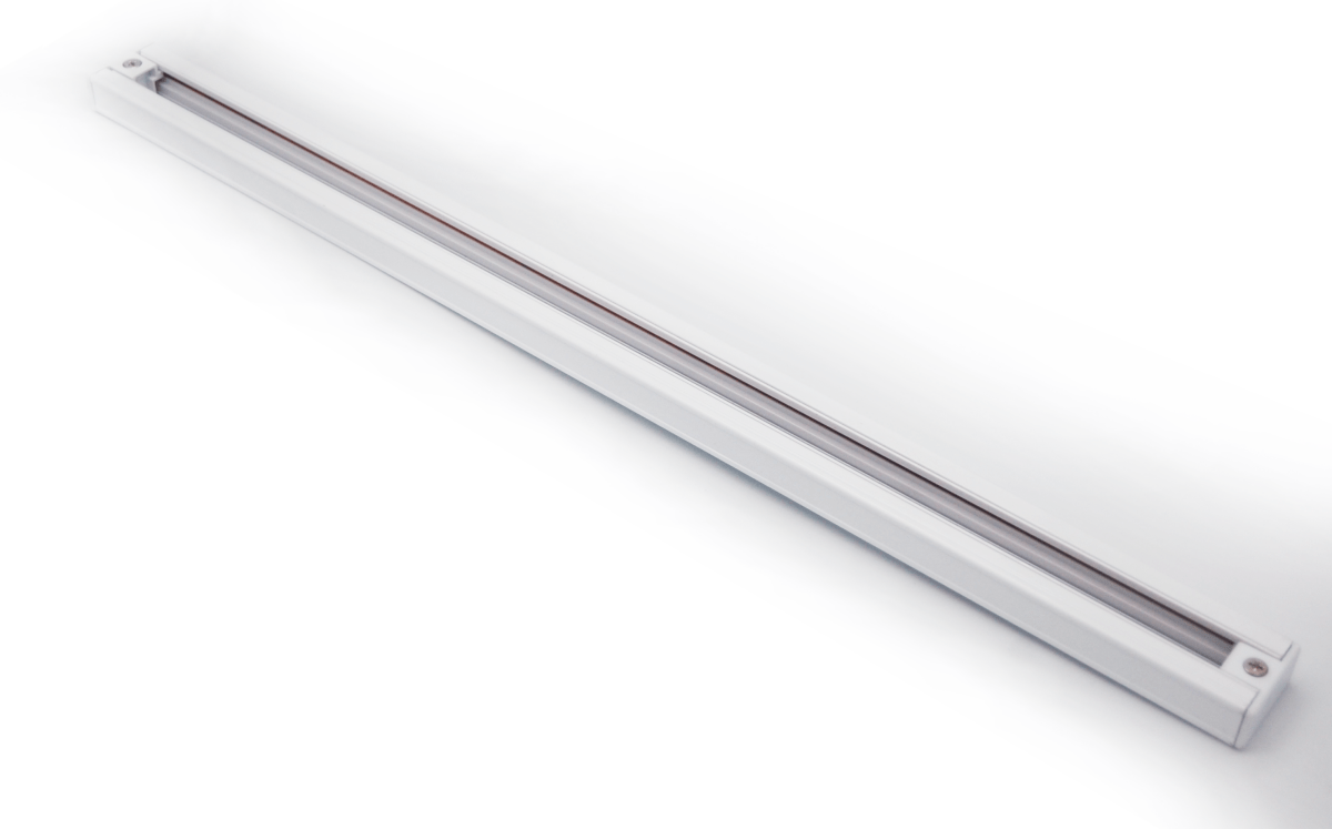 4FT Track Lighting ,Single Circuit 3-Wire System with End Cap, White Finish with 2438mm Track