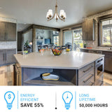 5-Lights Chandelier Light - Brass Gold Finish with Clear Glass Shades, E26 Socket, UL Listed for Damp Location, 3 Years Warranty