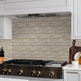 Random Strip Impero Reale Polished Marble Mosaic