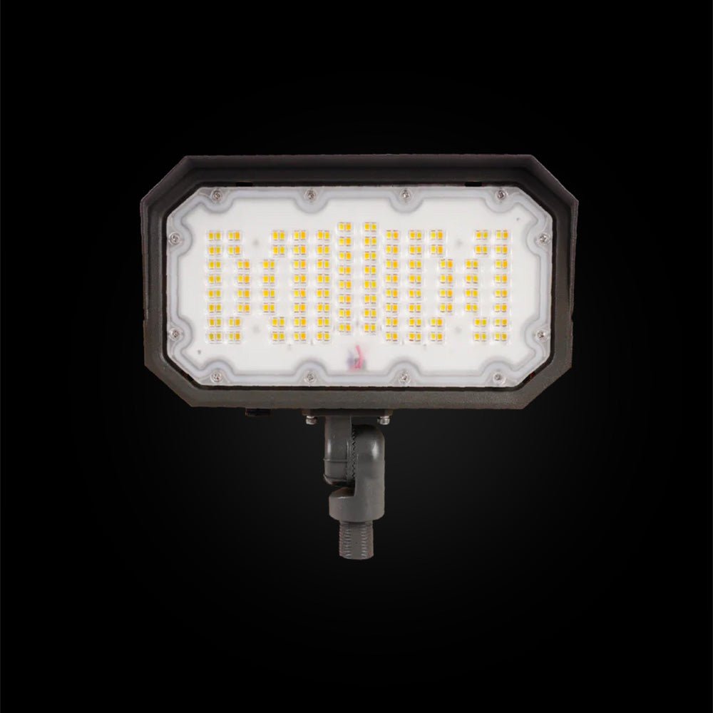 50W/40W/30W Watt Adjustable LED Flood Light Outdoor 4000K/5000K/5700K CCT Changeable, Knuckle Mount, UL & DLC 5.1 Premium, Bronze, IP65, For Gardens, Court, Lawn, Patio as well as LED Security Light