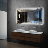 55.1 in. X 25.6 in. Backlit/Frontlit LED Lighted Bathroom Vanity Mirror with Pivoting Side Mirrors, Thin Plexiglass Edge, Anti Fog, Adjustable 3-Color Temperature & Remembrance, Makeup Mirror, Touch Button, CRI 90+, Titan Style